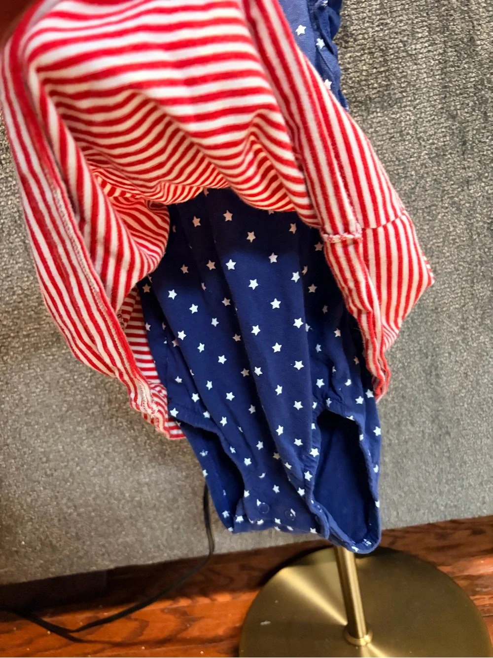 Carter's Navy Star & Red Stripe Baby One-Piece